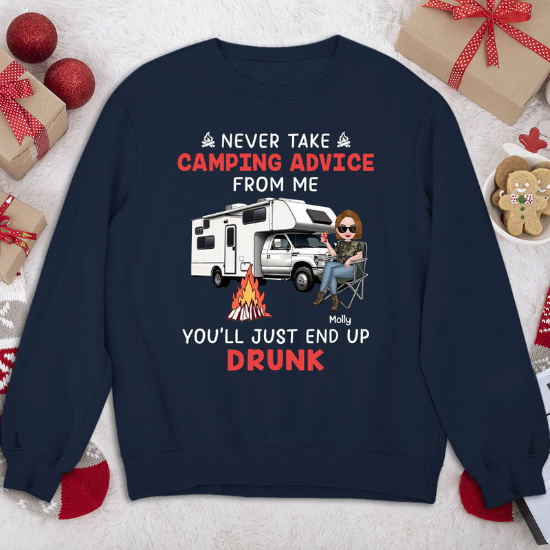 Camping Advice - Personalized Custom Sweatshirt