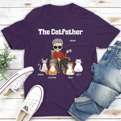 The Catfather - Personalized Custom Fluorescent T-shirt