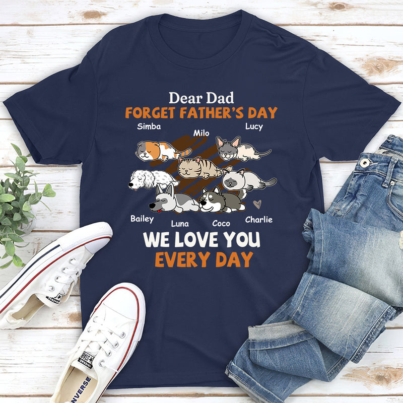 Woof My Dad Every Day Version Pets - Personalized Custom Unisex T-shirt