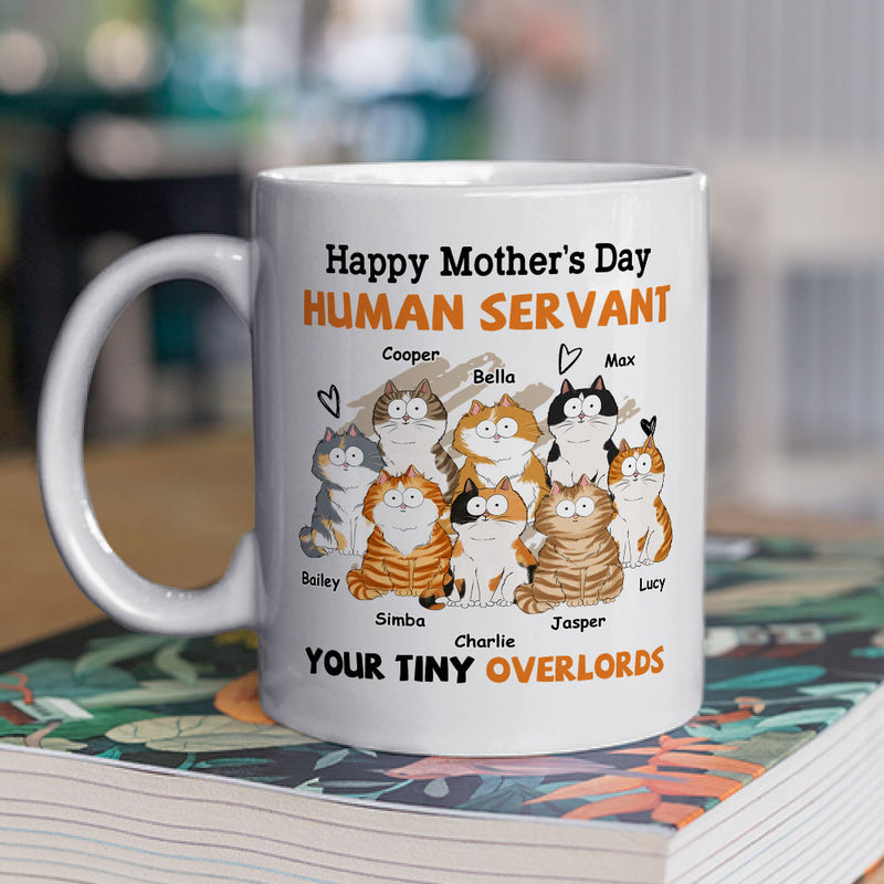 To My Human Servant Mom - Personalized Custom Coffee Mug