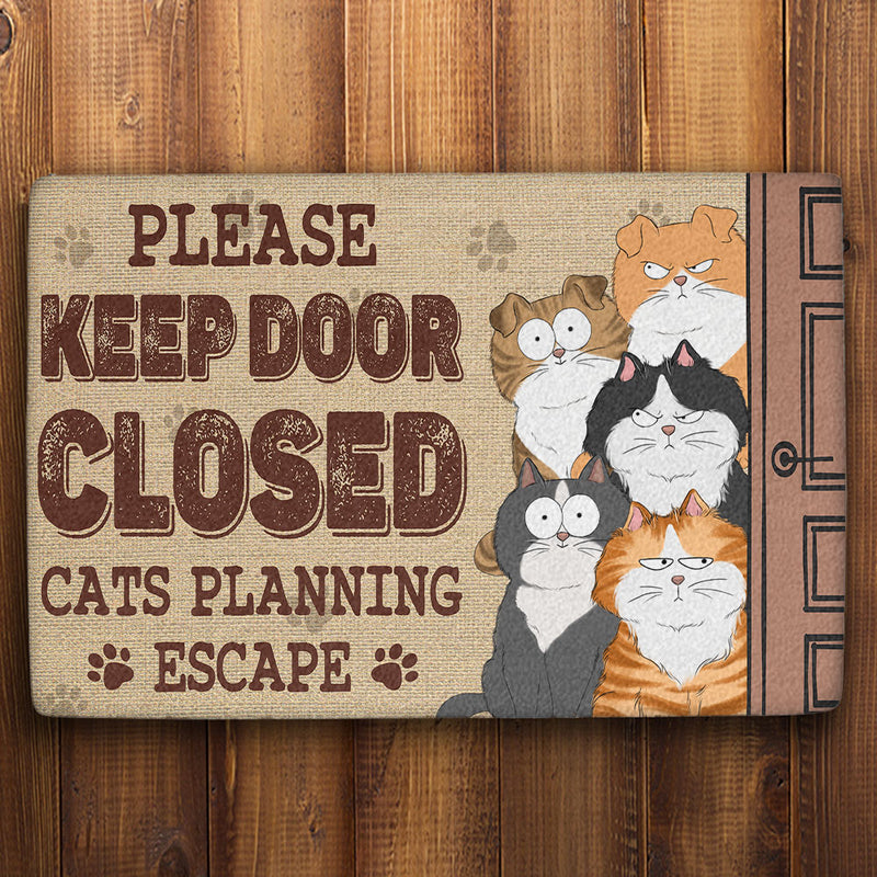 Cats Planning - Personalized Custom Doormat