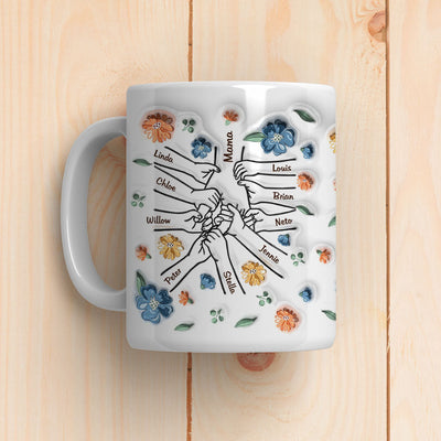 Hold My Hand, Hold My Heart - Personalized Custom 3D Inflated Effect Mug