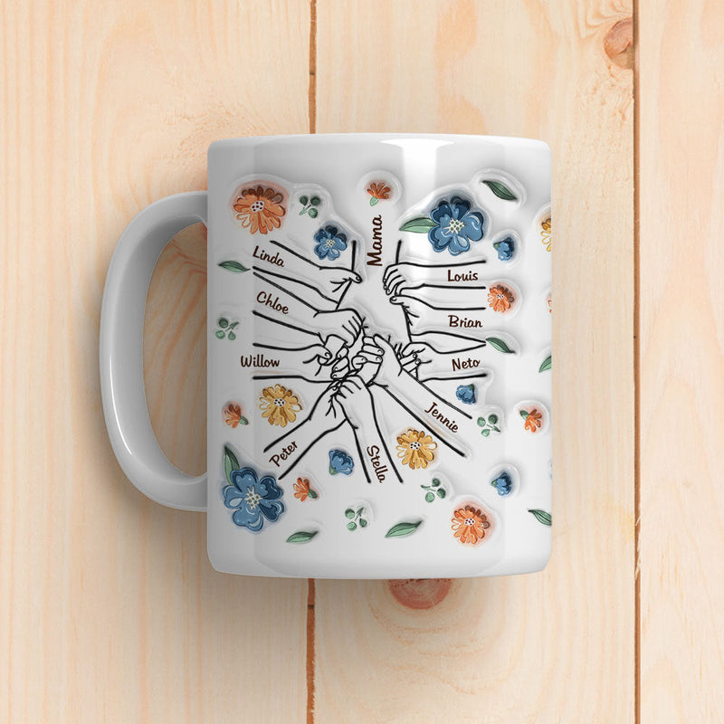 Hold My Hand, Hold My Heart - Personalized Custom 3D Inflated Effect Mug