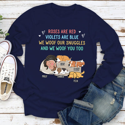 Woof Snuggles - Personalized Custom Long Sleeve T-shirt