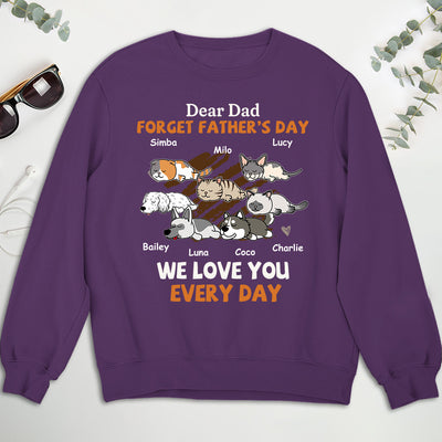 Woof My Dad Every Day Version Pets - Personalized Custom Sweatshirt