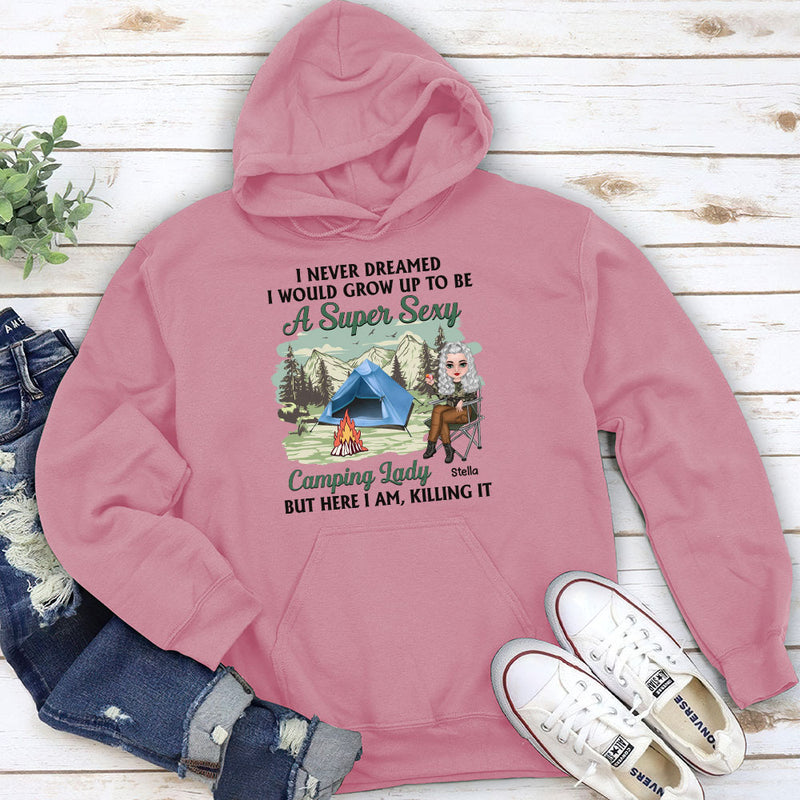 Camping Lady - Personalized Custom Hoodie