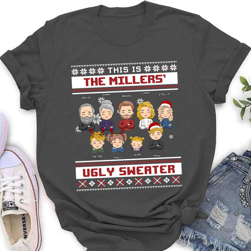 Family Ugly Sweater - Personalized Custom Women&