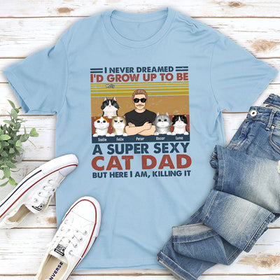 Sexy Cat Dad Mom - Personalized Custom Unisex T-shirt