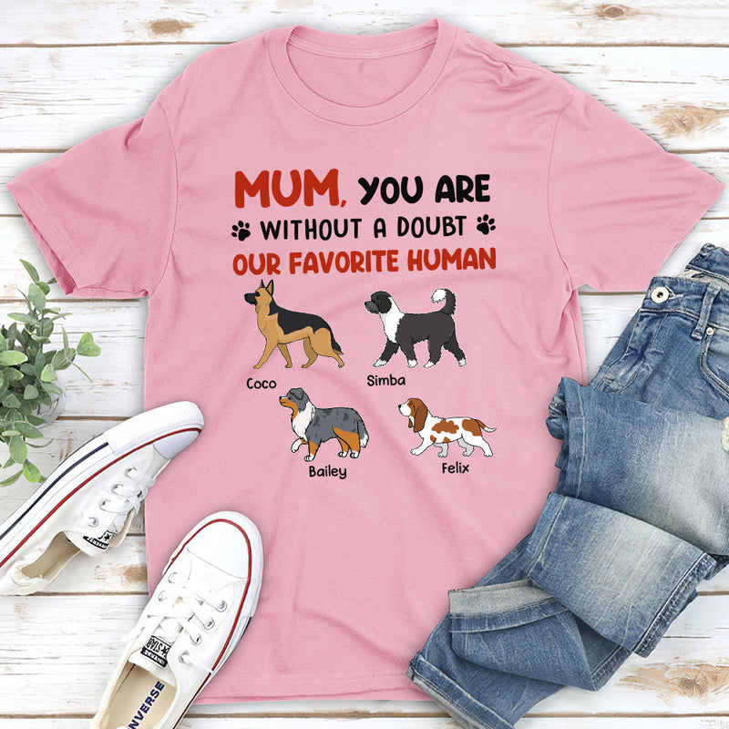 Favorite Hooman No Doubt - Personalized Custom Unisex T-shirt
