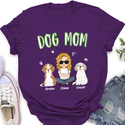 A Dog Mom - Personalized Custom Women's T-shirt