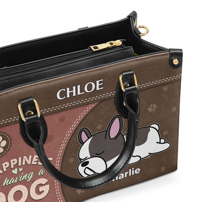 Having A Dog - Personalized Custom Leather Bag