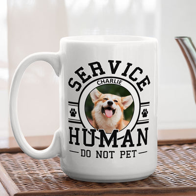 Pet Service Human Logo - Personalized Custom Coffee Mug