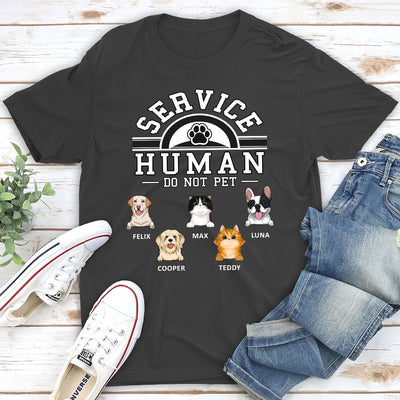 Pet Service Human Logo - Personalized Custom Unisex T-shirt