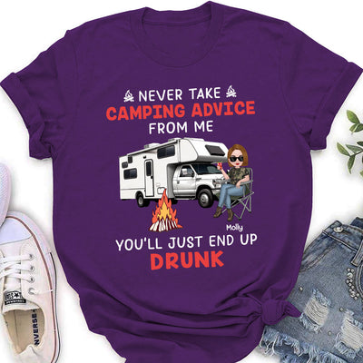 Camping Advice - Personalized Custom Women's T-shirt