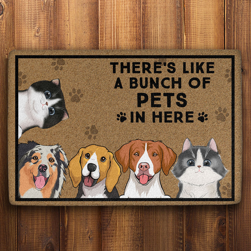 A Bunch Of Pets - Personalized Custom Doormat