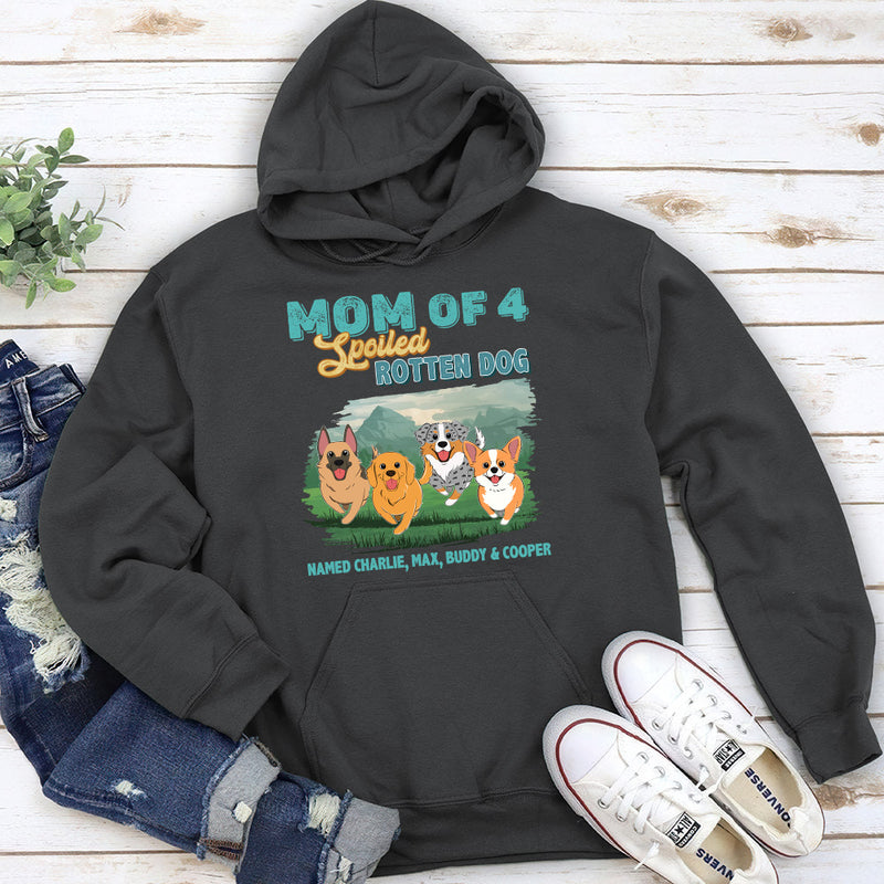 Dad Of Spoiled Rotten Dogs - Personalized Custom Hoodie