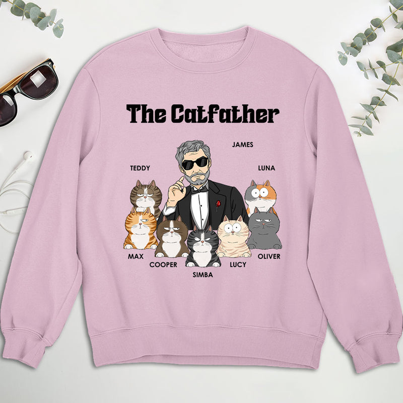 The Cool Catfather - Personalized Custom Sweatshirt