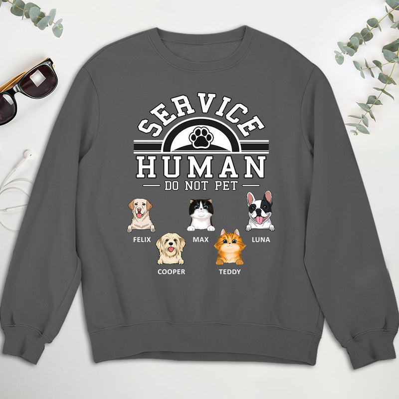 Pet Service Human Logo - Personalized Custom Sweatshirt