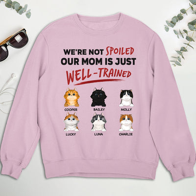 We Are Not Spoiled Our Dad Is Just Well Trained - Personalized Custom Sweatshirt