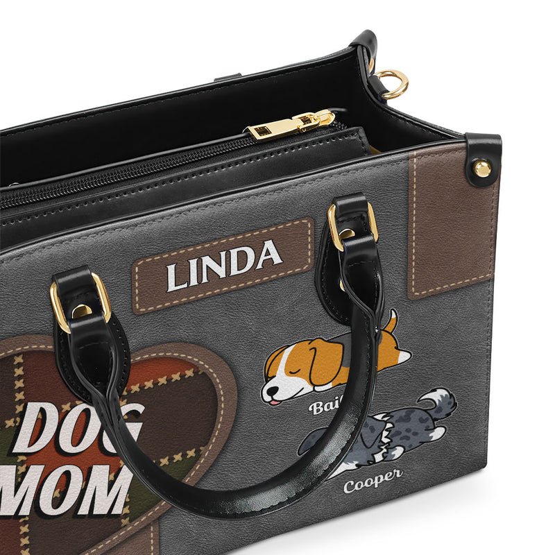 Dog Mom Patchwork - Personalized Custom Leather Bag