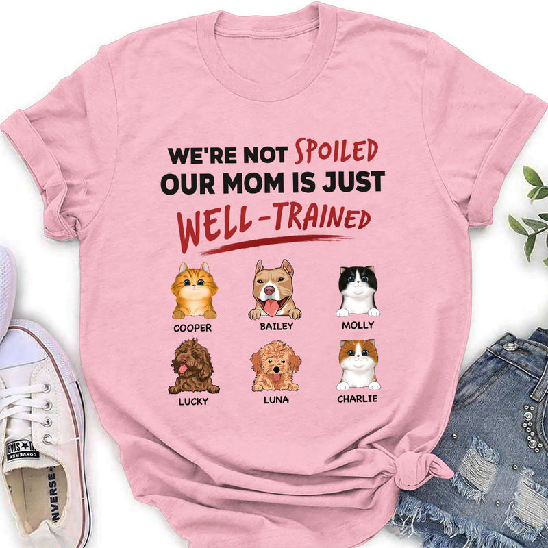 Our Dad Is Just Well Trained - Personalized Custom Women&