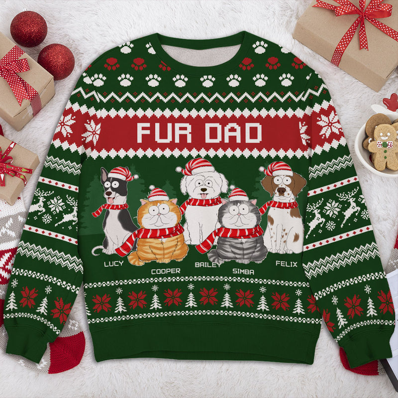 Funny Pet Christmas - Personalized Custom All-Over-Print Sweatshirt