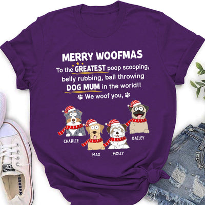 Greatest Woofmas - Personalized Custom Women's T-shirt