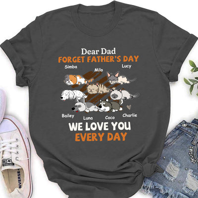 Woof My Dad Every Day Version Pets - Personalized Custom Women's T-shirt