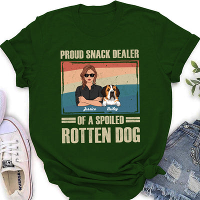 Cool Man And Spoiled Dog - Personalized Custom Women's T-shirt