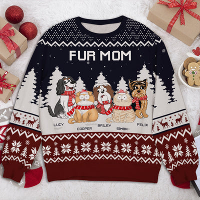 Christmas With Paw - Personalized Custom All-Over-Print Sweatshirt