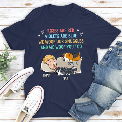 Woof Snuggles - Personalized Custom Unisex T-shirt