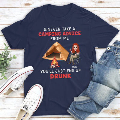 Camping Advice - Personalized Custom Unisex T-shirt