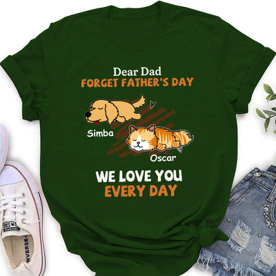 Woof My Dad Every Day Version Pets - Personalized Custom Women's T-shirt