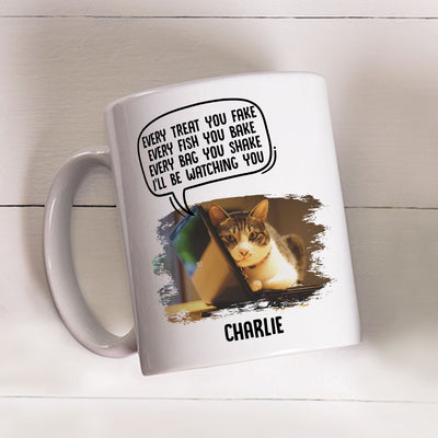 Watching You Cat Butt - Personalized Custom Coffee Mug