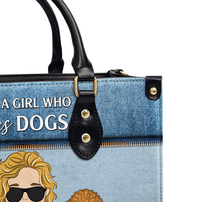 Just A Girl - Personalized Custom Leather Bag