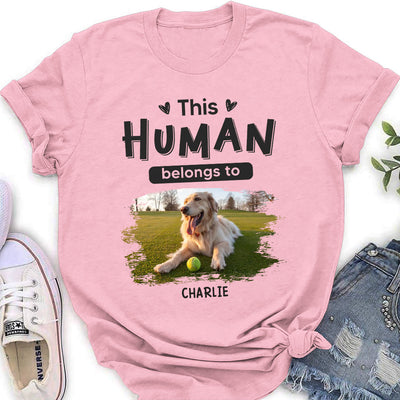 Belongs To Dogs - Personalized Custom Women's T-shirt