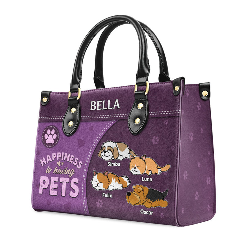 Having A Pet - Personalized Custom Leather Bag