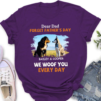 Woof You Every Day Lying Dog - Personalized Custom Women's T-shirt