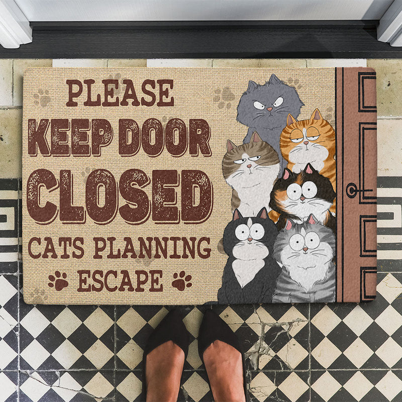 Cats Planning 2 - Personalized Custom Doormat