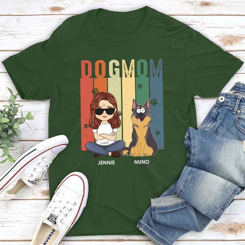Super Dog Mom - Personalized Custom Unisex T-shirt