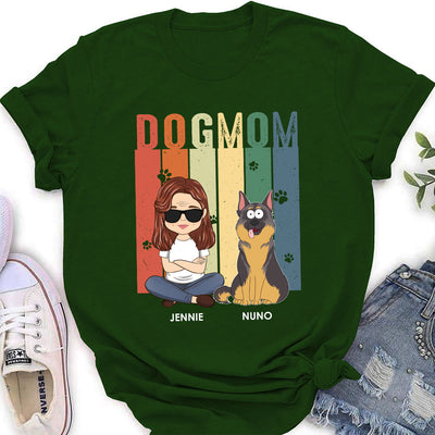 Super Dog Mom - Personalized Custom Women's T-shirt