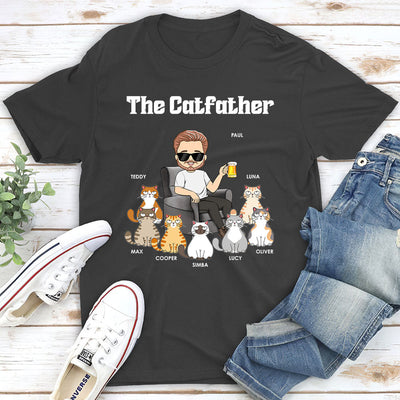 The Catfather - Personalized Custom Fluorescent T-shirt