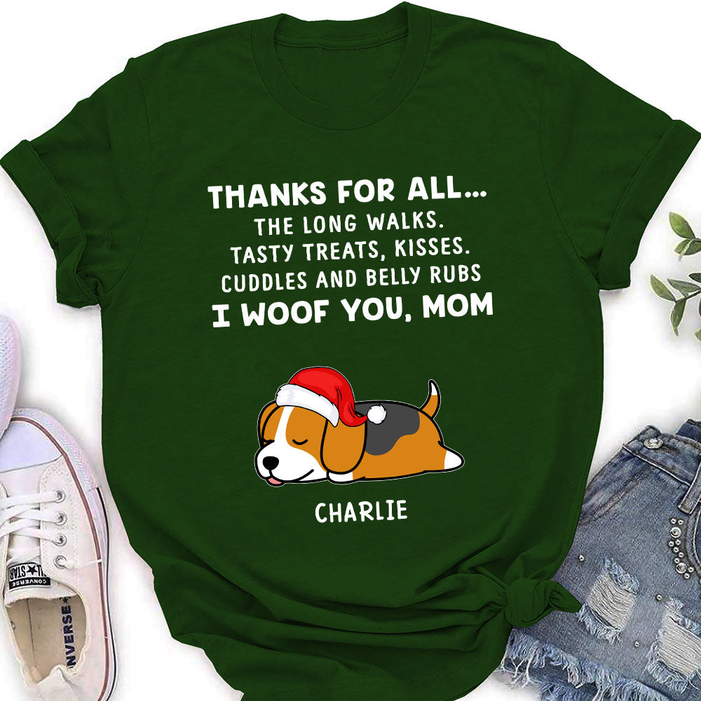 Dog Thanks All - Personalized Custom Women's T-shirt