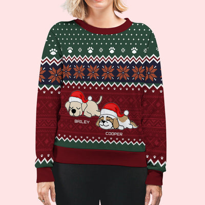 Elegant Christmas Pet - Personalized Custom All-Over-Print Sweatshirt