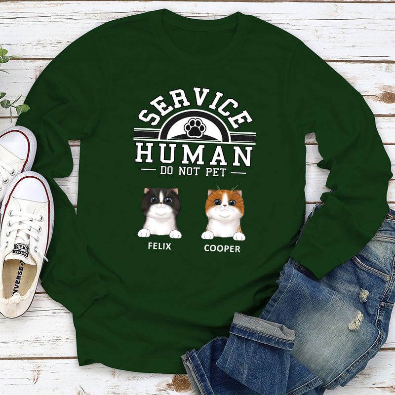 Pet Service Human Logo - Personalized Custom Long Sleeve T-shirt