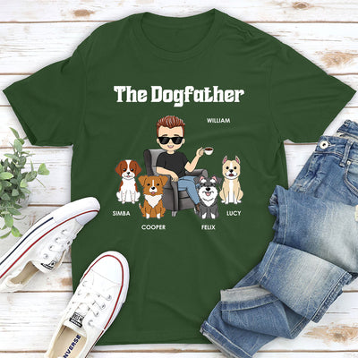 The Cartoon Dog Parents - Personalized Custom Unisex T-shirt