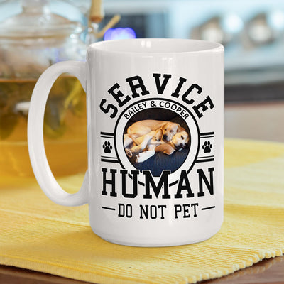 Dogs Service Human Logo - Personalized Custom Coffee Mug