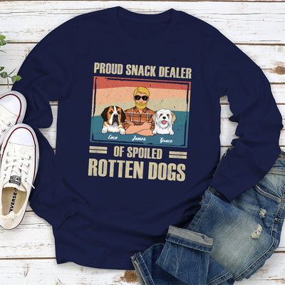 Cool Man And Spoiled Dog - Personalized Custom Long Sleeve T-shirt