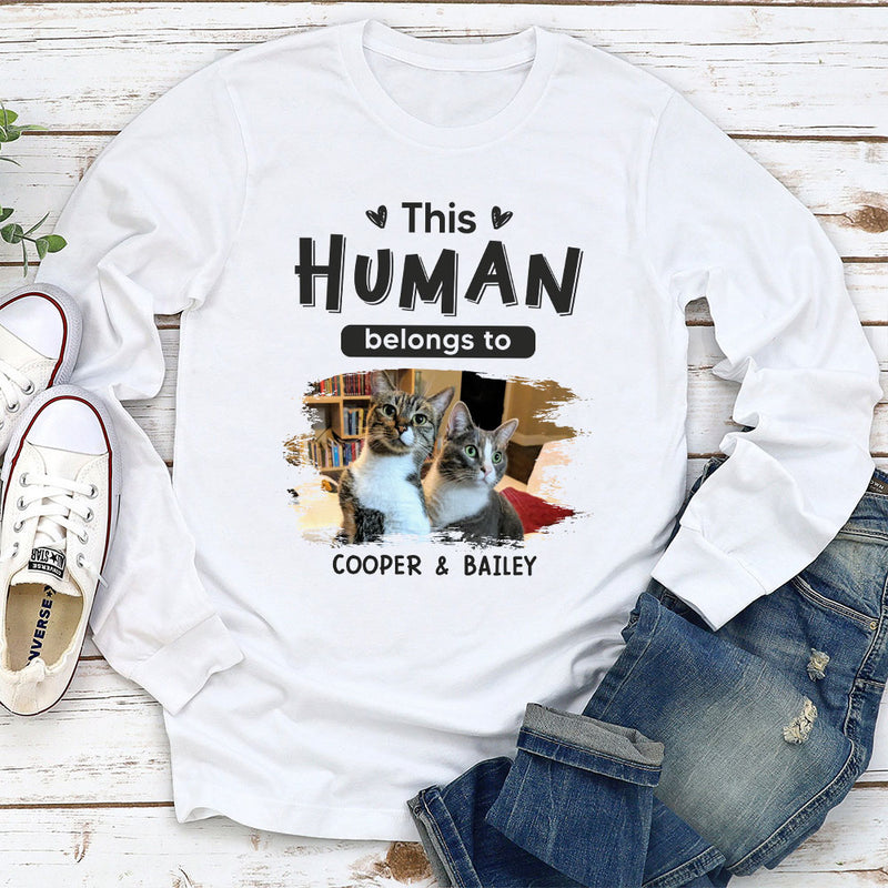 Belongs To Cats Christmas - Personalized Custom Long Sleeve T-shirt