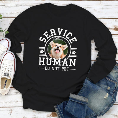 Pet Service Human Logo - Personalized Custom Long Sleeve T-shirt